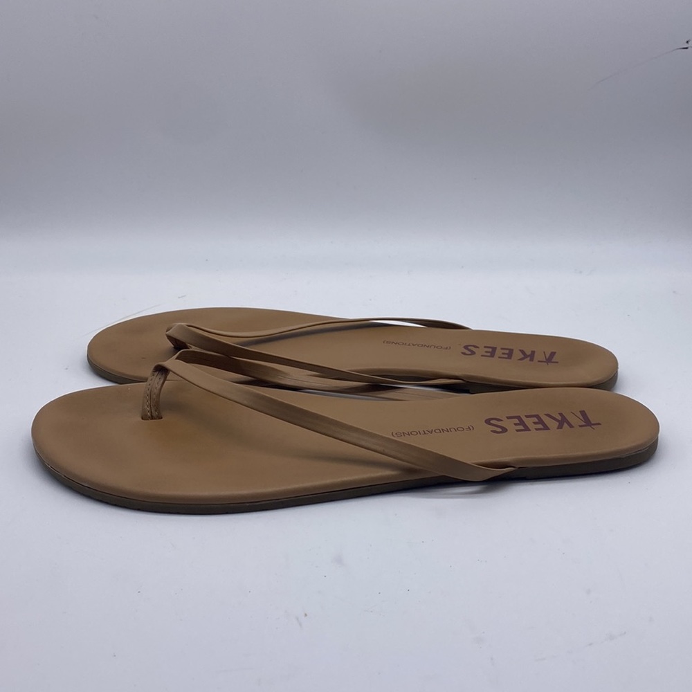 TKEES Lily Nudes‎ Flat Beach Sandals Size 11